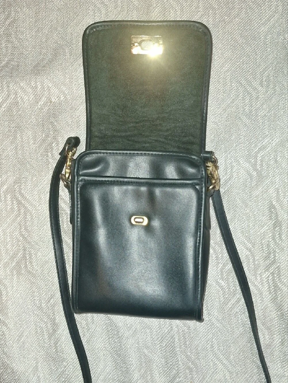 Classic Small Leather Crossbody Bag in Dark Green